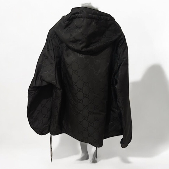 NWT Gucci Off The Grid hooded jacket size 50 Black on Black - Picture 7 of 13